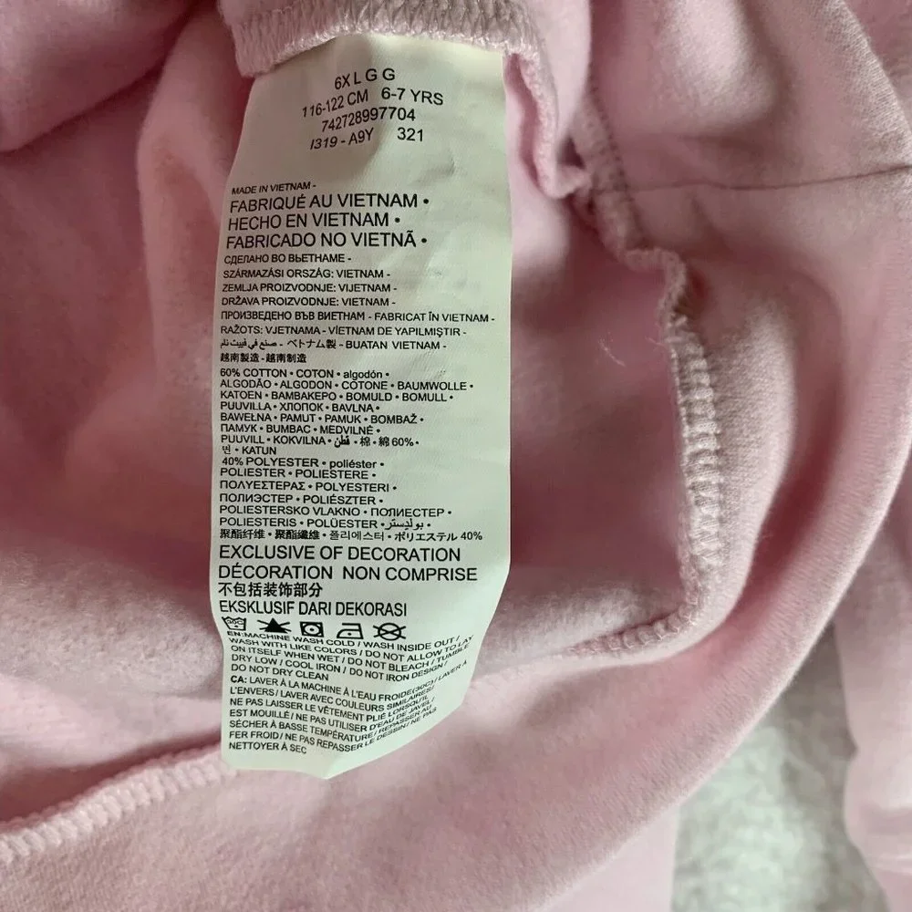 Nike Jogging Suit Kids 6X Pink Cotton Long Sleeve Kangaroo Pocket Pullover S6656 - Picture 6 of 13